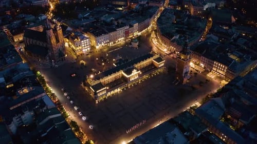 Aerial View of Krakow, Wawel, Royal Castle.