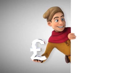 Cartoon medieval historical character
