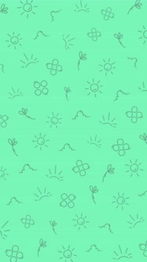 Sun Plant Nature Pattern Drawing Doodle