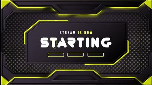 Livestreaming Intro Overlay Twitch Animation Yellow Theme