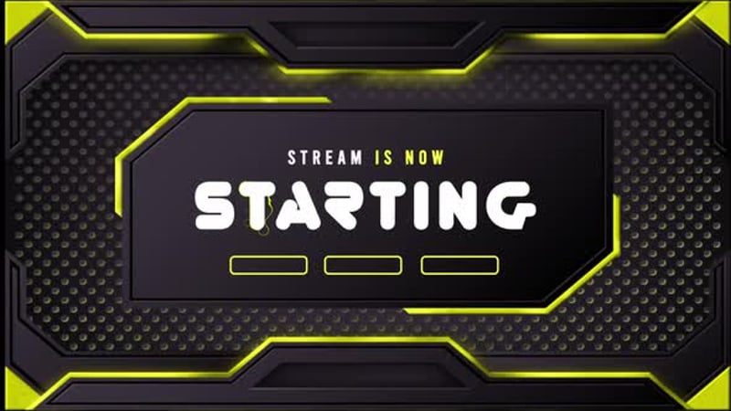 Streaming Intro With Shining Text And Loading Bar With Purple Theme ...