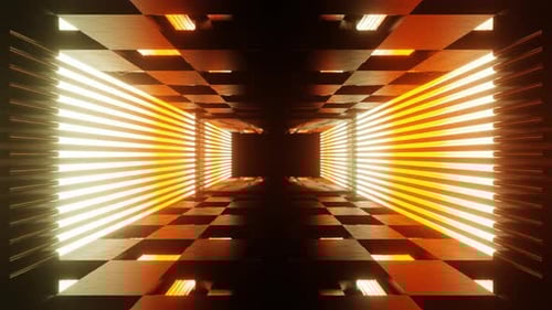 Light Yellow And Orange Neon Stroboscope Room Background Vj Loop In 4K