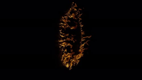 Dynamic Vertical Fire Ring Loop Animation