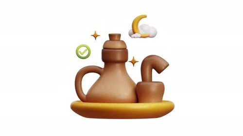 3d Animation Arabic Coffee Tradition Culture Ramadhan Celebration
