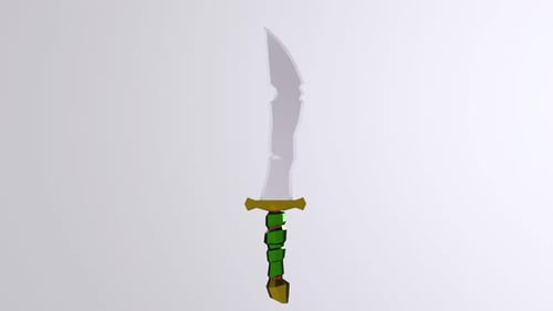 Sword 3d object rotating loop