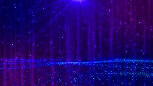 Abstrato: onda digital azul abstrata, fluxo de big data digital, linhas brilhantes e partículas caindo