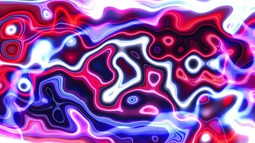 Abstract Neon Glowing Fluid Pattern Motion Background