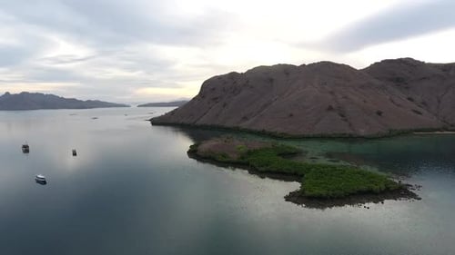 Aerial beautiful island