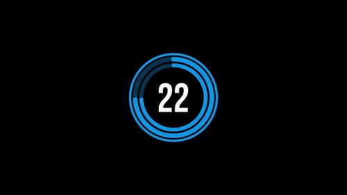 Contagem regressiva de 30 segundos com animação circular