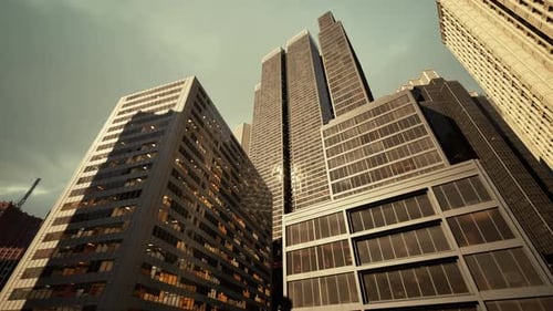 Group of Tall Buildings in New York City
