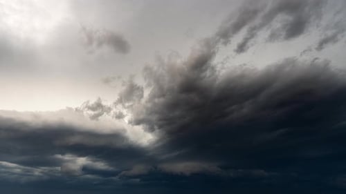 Ominous Dark Clouds Moving in the Sky