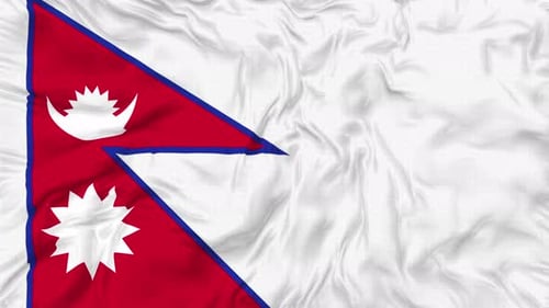 Nepal Flag Waving Loop