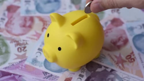 A piggy bank as a concept for storing, accumulating, and saving financial resources. A piggy bank