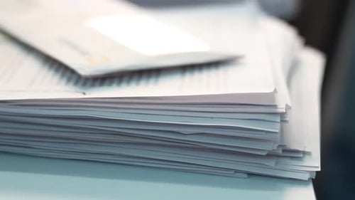 Envelope on a Bunch of Files in the Office