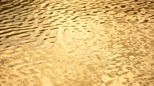 Sun Reflecting on Sparkling Sea Lake Water Surface Ocean at Sunset Sunrise Sunrays Flickering in