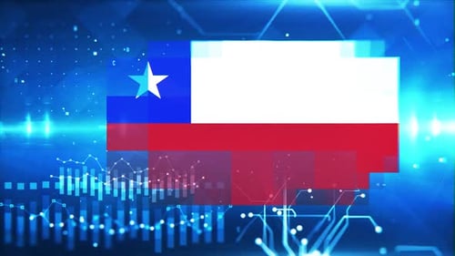 Economic Growth Graph with Chile Flag