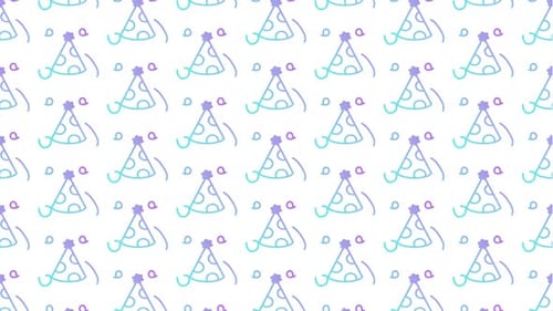 Birthday Hat White Animated Loop Background 4K