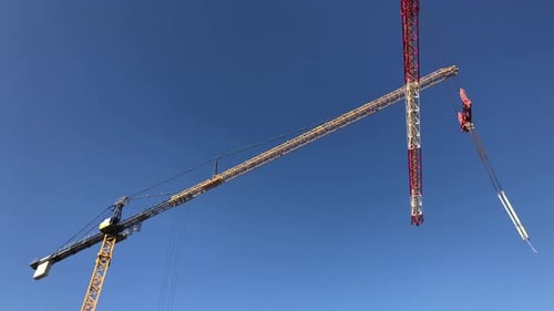 Tower Cranes at Construction Site