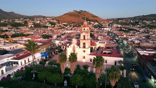 Sunset At The Magical Town Of Ixtlan Del Rio In Nayarit, Mexico