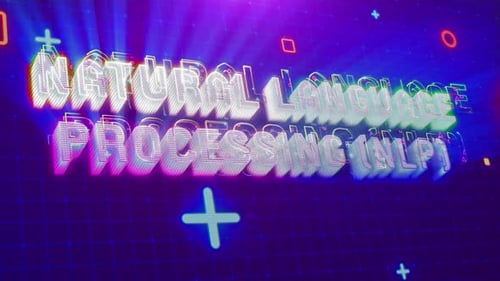 Natural Language Processing Glitch Text Reveal Animation