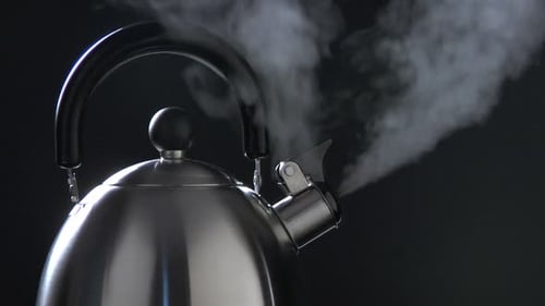 Steaming Tea Kettle Background Beverage