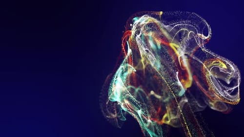 Fluid Particle Energy Flow Background Animation