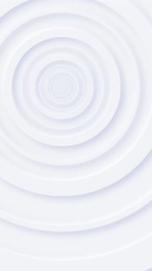 Abstract White Expanding Concentric Circles Background Animation