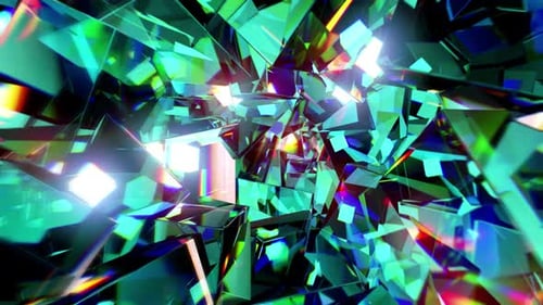 Abstract Crystal Gem Tunnel Background Video