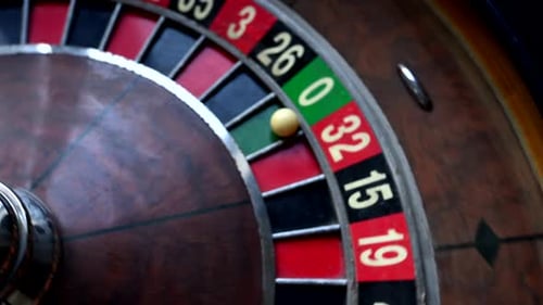 A Closeup View of a Vintage Roulette Wheel the Ball Resting in a Slot Capturing the Timeless Allure