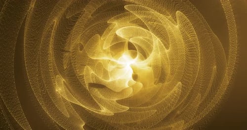 Fluid Golden Particles Swirling Abstract Background Animation
