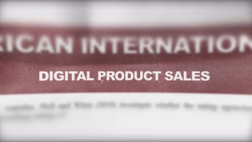 Digital Product Sales Breaking News Photoreal Newspaper