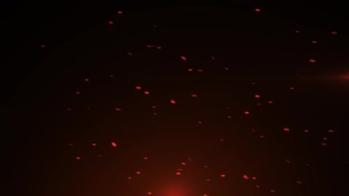 Modern Abstract Glowing Red Particles Floating Upwards Background Loop
