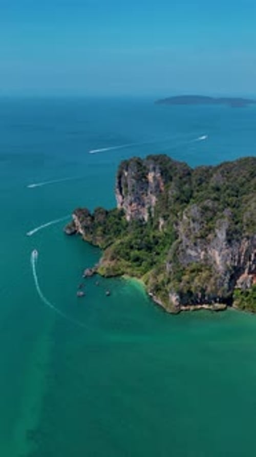 Exploring the Stunning Coastline of Krabi Thailand on a Bright Sunny Day