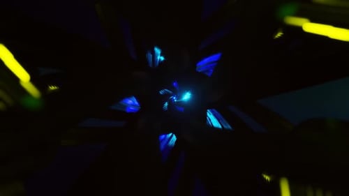 Futuristic Abstract Glowing Lines Tunnel Background