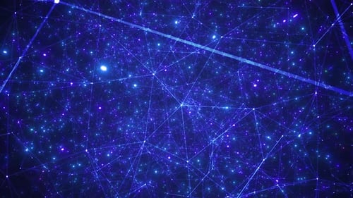 Neonblaue Netzwerkknoten