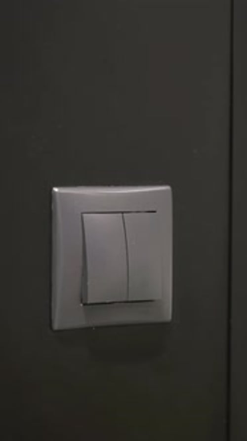 Switching On Electricity Button, Light, Vertical Video