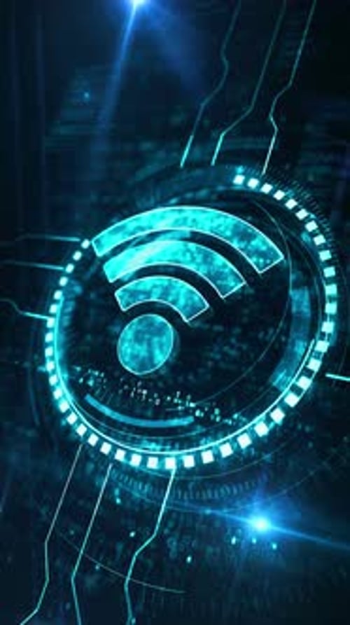 WiFi wireless mobile connection symbol digital concept vertical loop