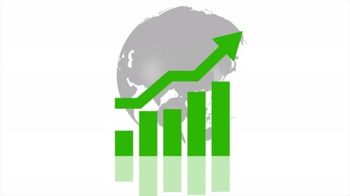 Business Income Graph Growing Global Companies 4K