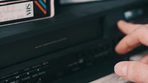 Eject VHS Tape Cassette From VCR Video Recorder