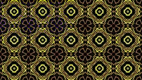 Golden Kaleidoscope Dj Background Loop
