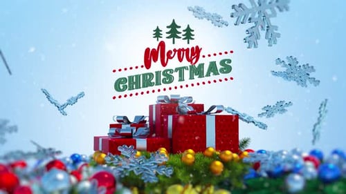 Merry Christmas Greeting Card V5