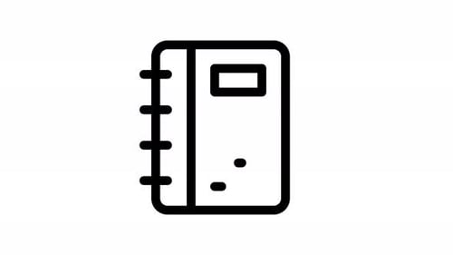 animation d'icônes de ligne d'agenda