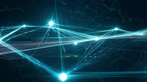 Futuristic Network Technology Plexus Concept Loop