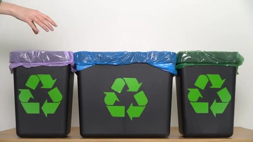 Recycling Bins for Metal, Plastic, and Paper