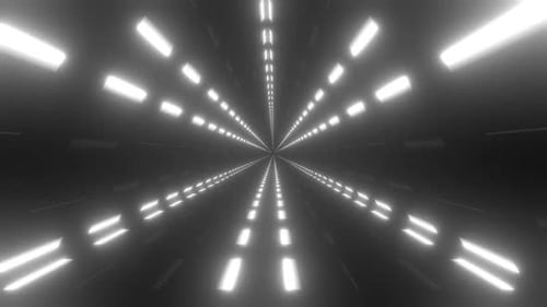 Dynamic glowing tunnel animation for futuristic background effect