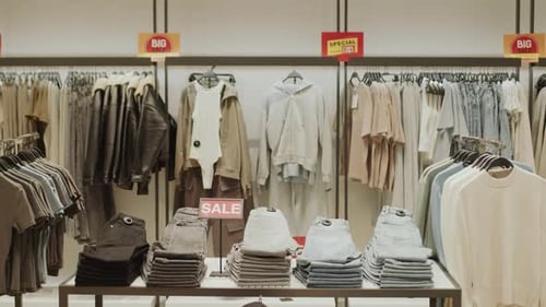 Sale in Clothing Store