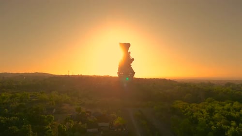 Amazing Sunset of Garuda Wisnu Kencana GWK Culture Park in South Kuta Bali Indonesia