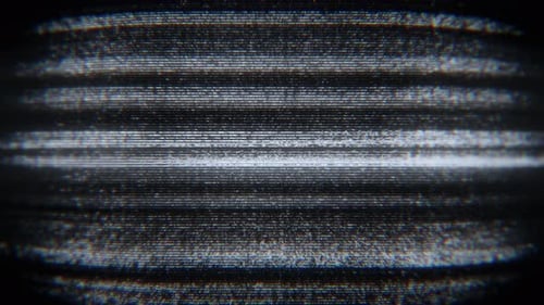 Analog Television Glitch Static With Horizontal Scanlines And Digital Distortion Background