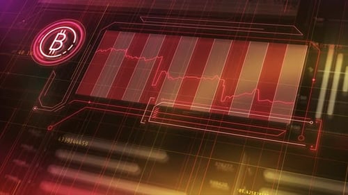 Bitcoin Depreciation Infographic Animated in Digital Space