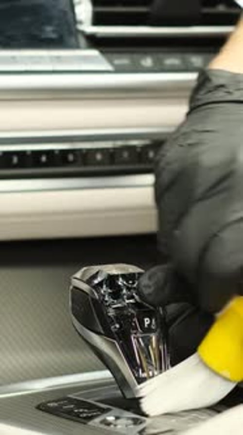 Car Interior Detailing with Brush